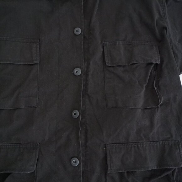 Rothco BDU Black Military Issue Button Up Canvas Cotton Utility Jacket XL - Picture 6 of 13